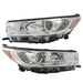 DURAFORCE Headlight Left+Right For 2017-19 Toyota Highlander LE Plus XLE Hybrid Clear Lens