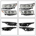 DURAFORCE Headlight Left+Right For 2017-19 Toyota Highlander LE Plus XLE Hybrid Clear Lens