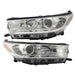 DURAFORCE Headlight Left+Right For 2017-19 Toyota Highlander LE Plus XLE Hybrid Clear Lens