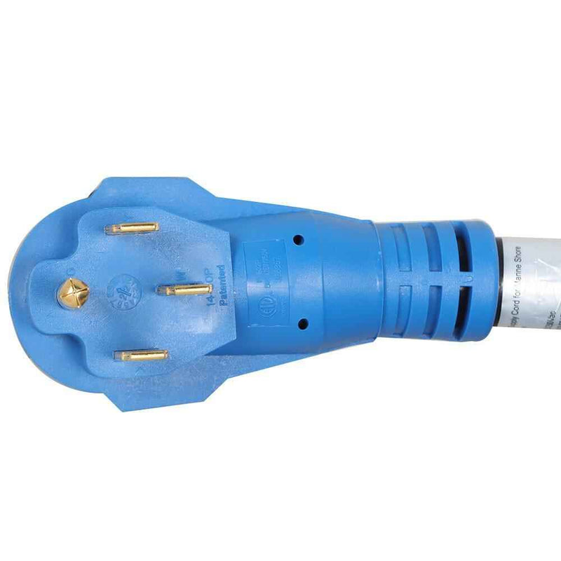 DURAFORCE 3-Prong 30 Feet 50 Amp Locking RV Extension Cord & Power Inlet Box 125V & 250V