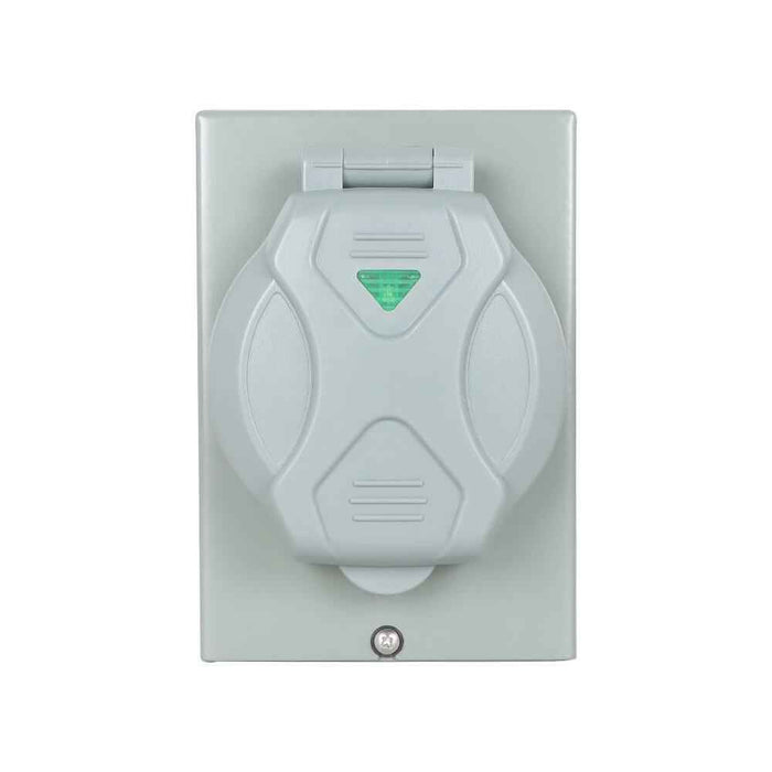 DURAFORCE 3-Prong 30 Feet 50 Amp Locking RV Extension Cord & Power Inlet Box 125V & 250V