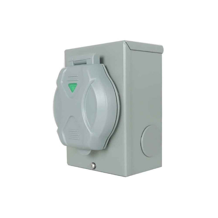 DURAFORCE 3-Prong 30 Feet 50 Amp Locking RV Extension Cord & Power Inlet Box 125V & 250V