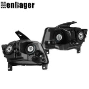 DURAFORCE Headlights For 2011-2013 Jeep Grand Cherokee/2011-2017 Compass Halogen Lamps L+R