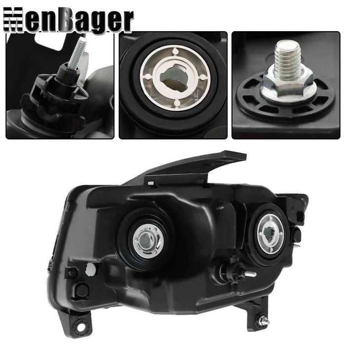 DURAFORCE Headlights For 2011-2013 Jeep Grand Cherokee/2011-2017 Compass Halogen Lamps L+R