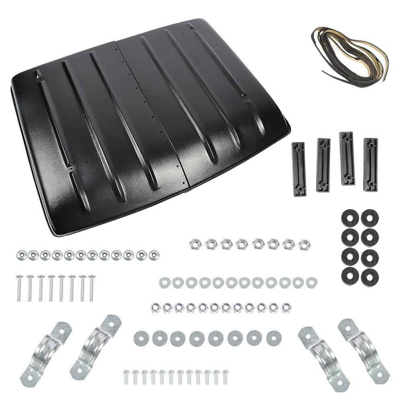 DURAFORCE Black Plastic Hard Top Roof 2005-2022 For Kawasaki Mule 600 / 610 SX 4×4 ATV