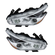 DURAFORCE Clear Lens Headlights For 2015 16 17 18 Nissan Murano LH+RH Headlamps LED W/DRL