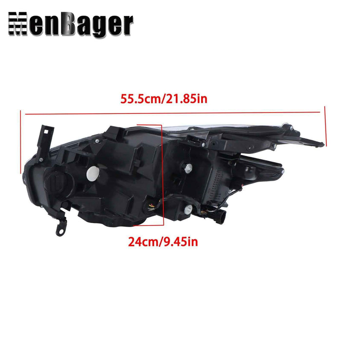 DURAFORCE Clear Lens Headlights For 2015 16 17 18 Nissan Murano LH+RH Headlamps LED W/DRL