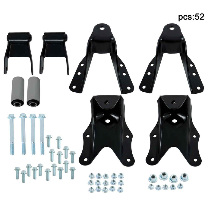 DURAFORCE Left & Right Rear Leaf Spring Hanger Bracket Shackle For 83-97 Ford F250 F350