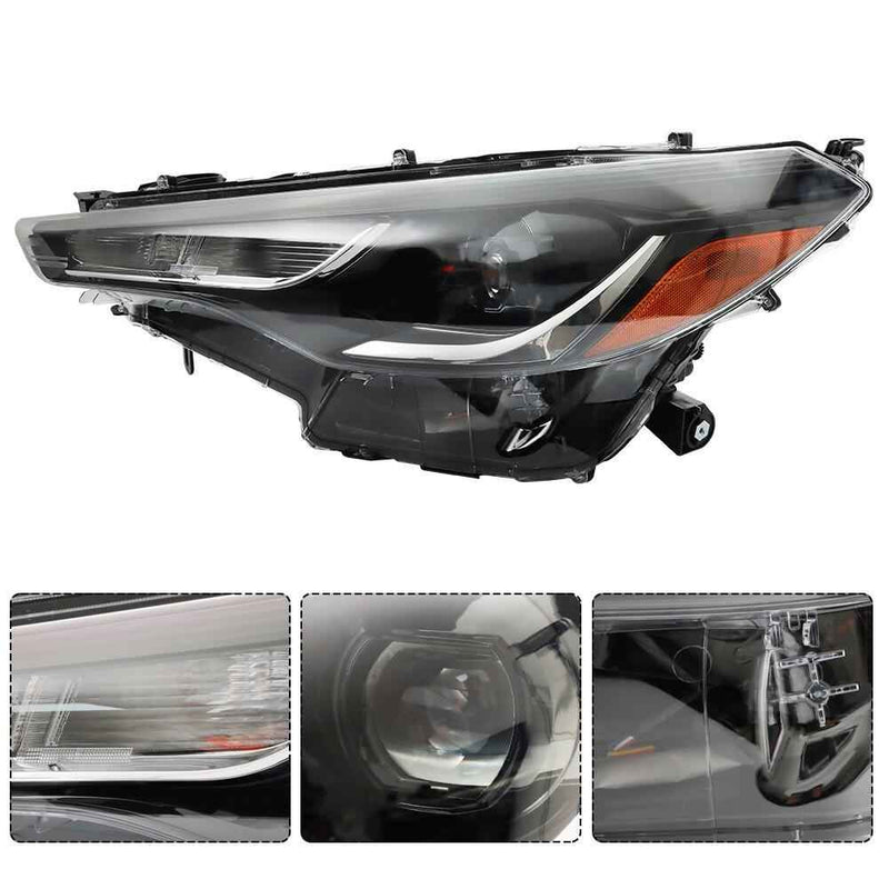 DURAFORCE Left Side For Toyota Corolla Cross L/LE 2022-2023 Black Clear Lens Headlight LED