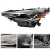 DURAFORCE Left Side For Toyota Corolla Cross L/LE 2022-2023 Black Clear Lens Headlight LED