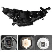 DURAFORCE Left Side For Toyota Corolla Cross L/LE 2022-2023 Black Clear Lens Headlight LED
