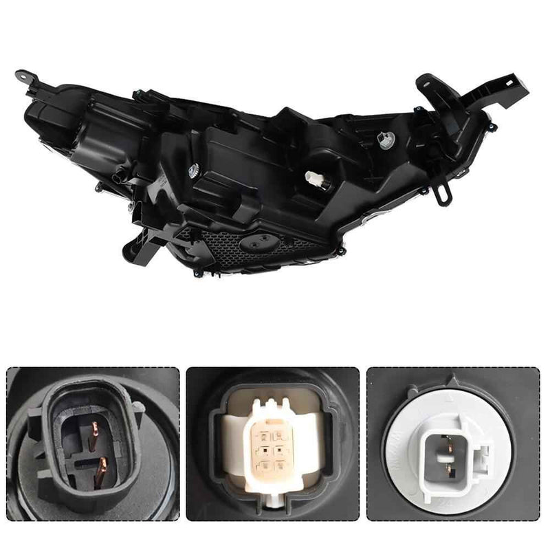 DURAFORCE Left Side For Toyota Corolla Cross L/LE 2022-2023 Black Clear Lens Headlight LED