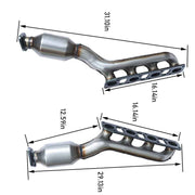 DURAFORCE 2PCS For 2004-2015 Nissan Titan 5.6L Driver+Passenger Side Catalytic Converters