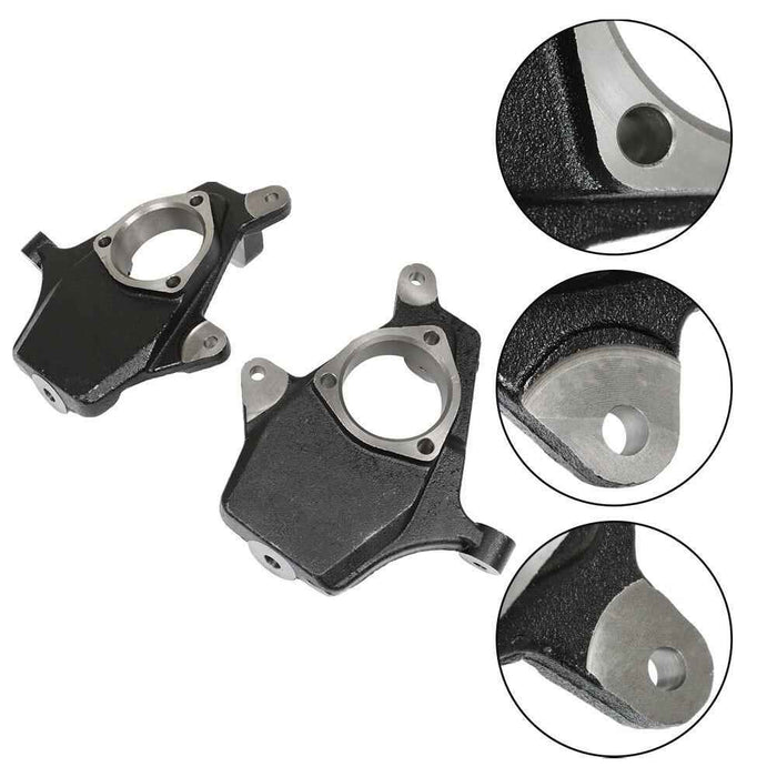 DURAFORCE 2" Drop Lowering Spindles For Chevrolet Silverado GMC Sierra 2WD 4WD AWD 2007-16