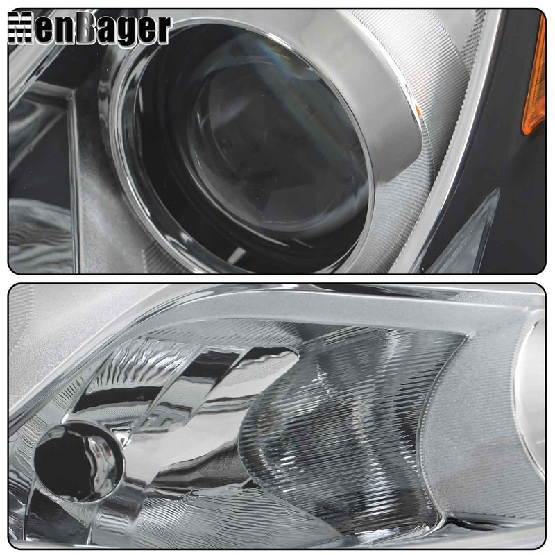 DURAFORCE Left Side For Nissan Murano S SL SV 2015 2016 Headlight Chrome Halogen LED DRL