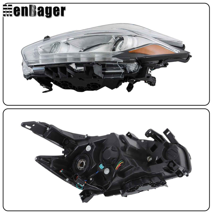 DURAFORCE Left Side For Nissan Murano S SL SV 2015 2016 Headlight Chrome Halogen LED DRL