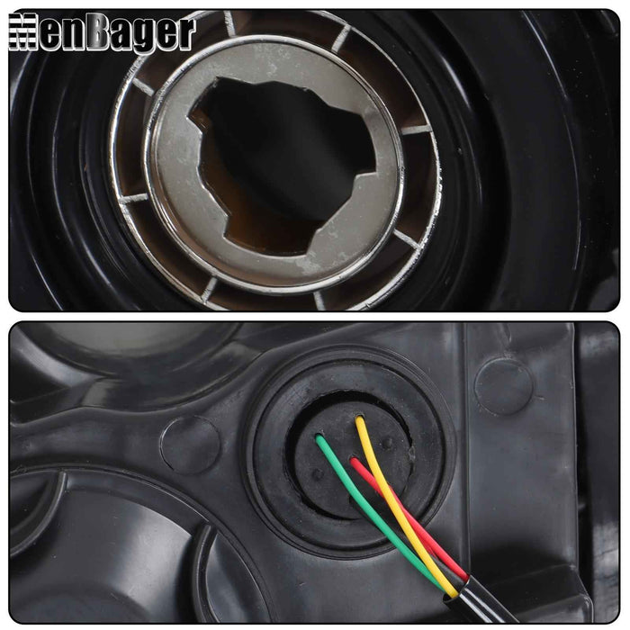 DURAFORCE Left Side For Nissan Murano S SL SV 2015 2016 Headlight Chrome Halogen LED DRL