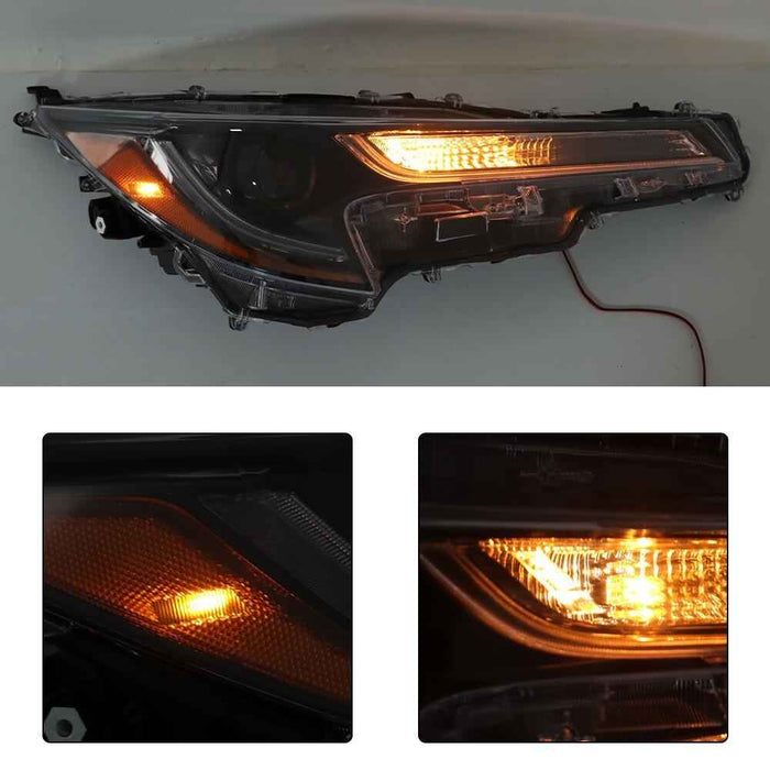 DURAFORCE Lower Bumper Grille Assembly&LH+RH Headlights For Toyota Corolla 2023-2024 Front