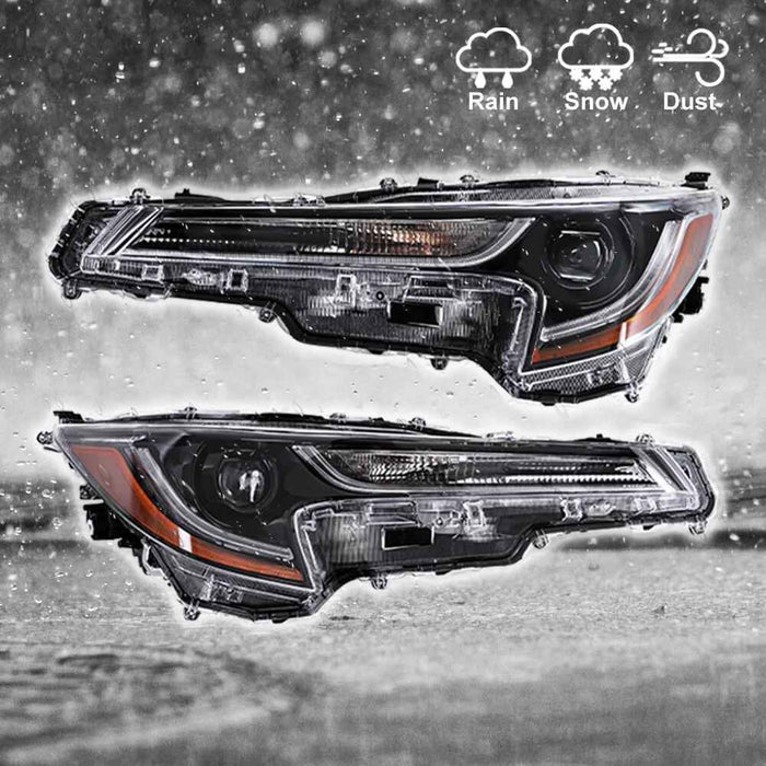 DURAFORCE Lower Bumper Grille Assembly&LH+RH Headlights For Toyota Corolla 2023-2024 Front