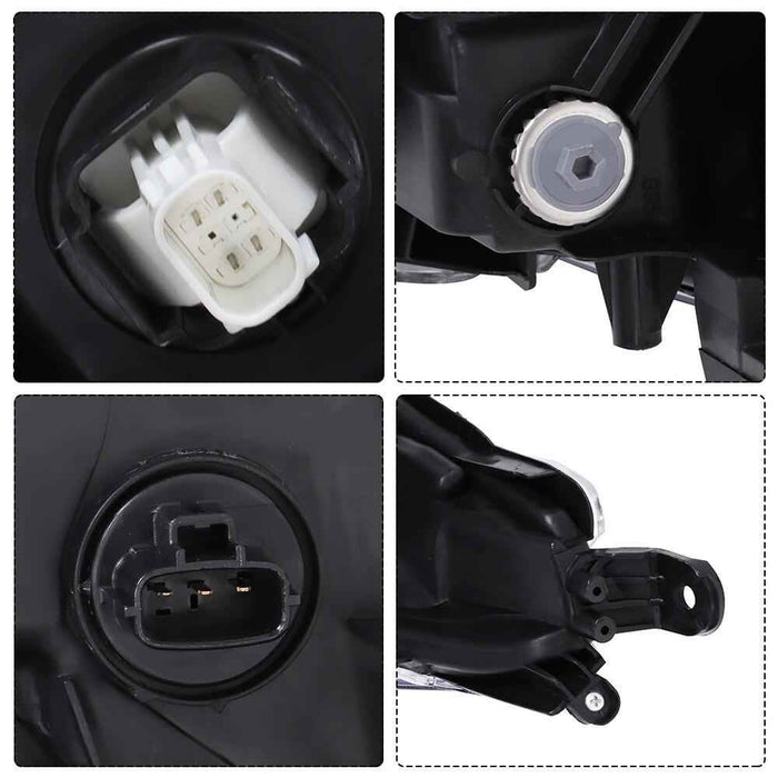 DURAFORCE Lower Bumper Grille Assembly&LH+RH Headlights For Toyota Corolla 2023-2024 Front