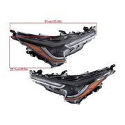 DURAFORCE Lower Bumper Grille Assembly&LH+RH Headlights For Toyota Corolla 2023-2024 Front