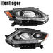 DURAFORCE For Nissan Rogue S SV SL 2014 2015 16 Left&Right Side LED Headlights Chrome Lamp