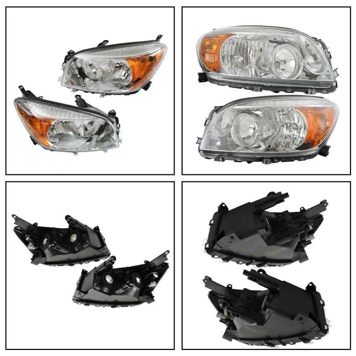 DURAFORCE L+R For Toyota RAV4 2006 2007 2008 Left&Right Side Headlights Headlamps Halogen