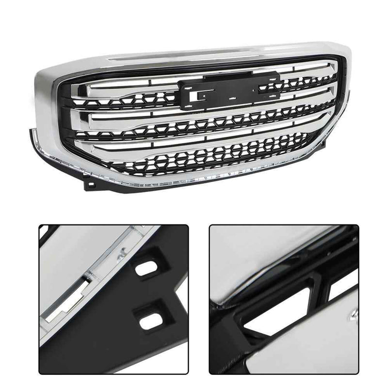 DURAFORCE For GMC Acadia SLE/SL 2017 2018 2019 Front Bumper Grille Grill Assembly Chrome
