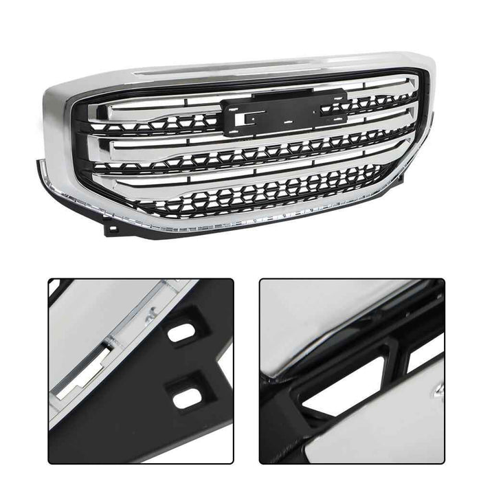 DURAFORCE For GMC Acadia SLE/SL 2017 2018 2019 Front Bumper Grille Grill Assembly Chrome