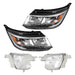 DURAFORCE Fog Light&Headlight Halogen w/LED DRL For Ford Explorer 2016-2018 Pair Headlamp