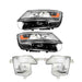 DURAFORCE Fog Light&Headlight Halogen w/LED DRL For Ford Explorer 2016-2018 Pair Headlamp