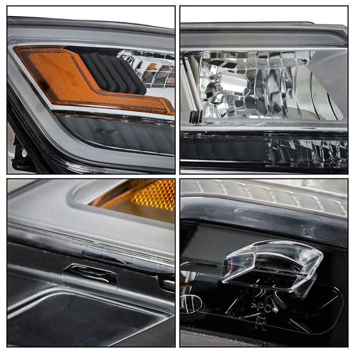 DURAFORCE Fog Light&Headlight Halogen w/LED DRL For Ford Explorer 2016-2018 Pair Headlamp