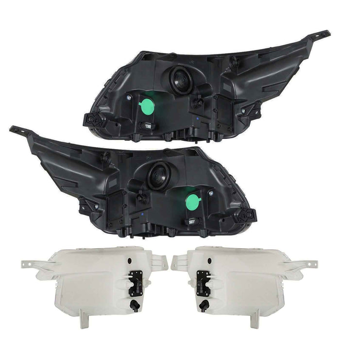 DURAFORCE Fog Light&Headlight Halogen w/LED DRL For Ford Explorer 2016-2018 Pair Headlamp