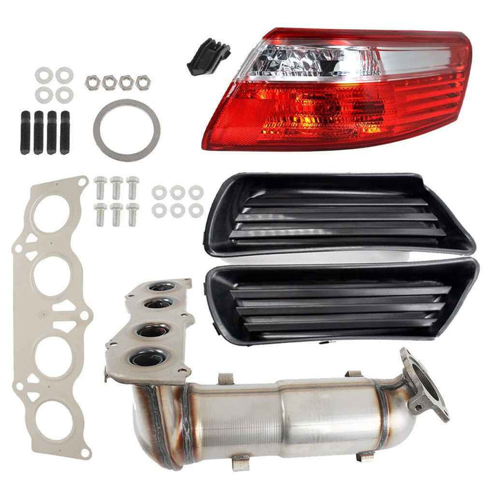 DURAFORCE For Toyota Camry 07-09 Pair Fog Lamp Covers Catalytic Conver Clear Tail Light RH