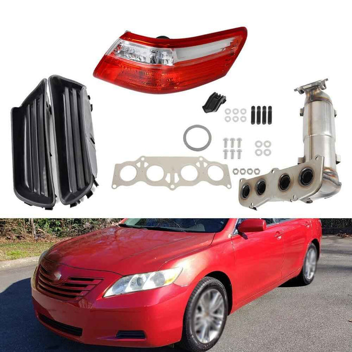 DURAFORCE For Toyota Camry 07-09 Pair Fog Lamp Covers Catalytic Conver Clear Tail Light RH