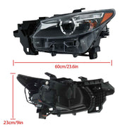 DURAFORCE For Mazda CX-9 GS GT 2016-2019-23 Left Side Headlight LED&Halogen Black w/o AFS