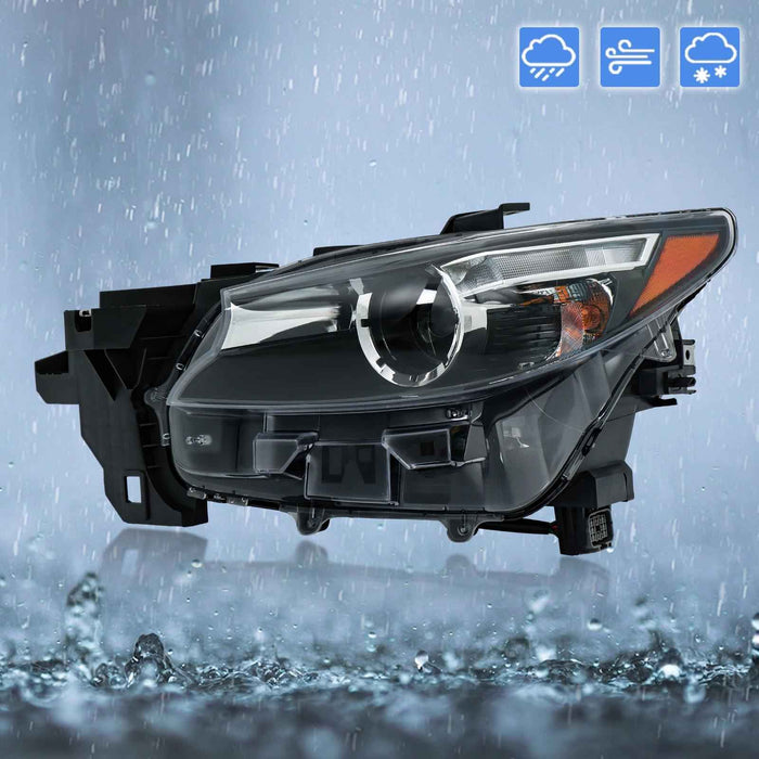 DURAFORCE For Mazda CX-9 GS GT 2016-2019-23 Left Side Headlight LED&Halogen Black w/o AFS