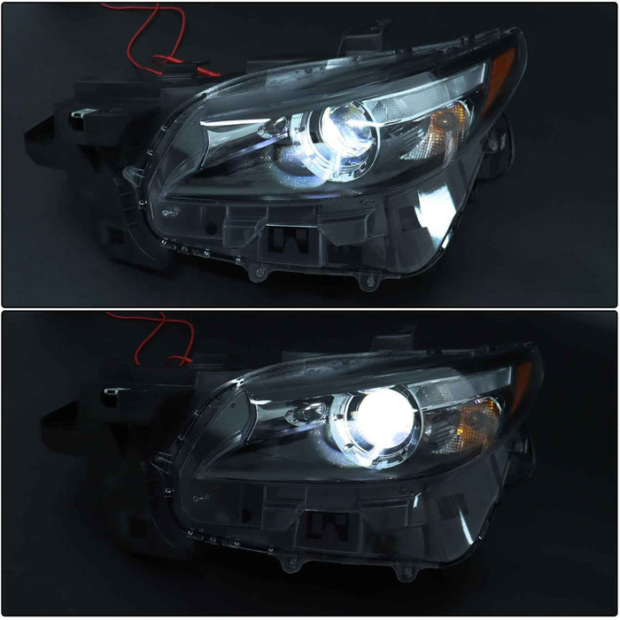 DURAFORCE For Mazda CX-9 GS GT 2016-2019-23 Left Side Headlight LED&Halogen Black w/o AFS