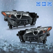 DURAFORCE Headlight For Mazda CX-9 2016-2023 LED Halogen Driver+Passenger Side Pair NO AFS