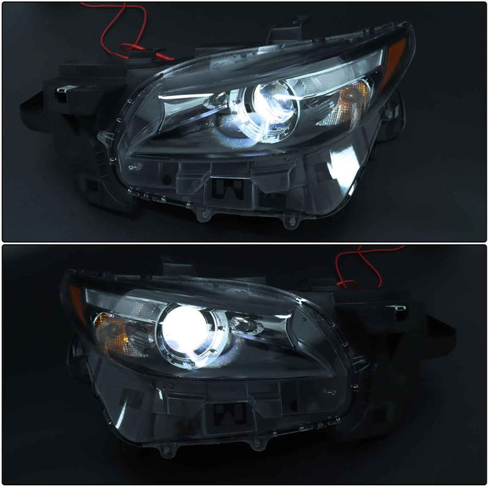 DURAFORCE Headlight For Mazda CX-9 2016-2023 LED Halogen Driver+Passenger Side Pair NO AFS