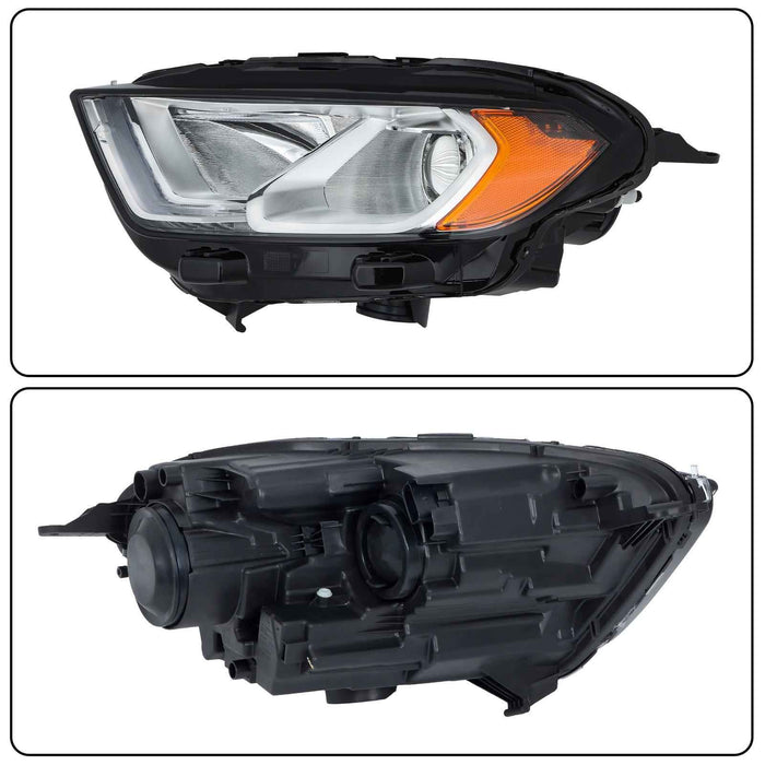 DURAFORCE For Ford EcoSport 2018-2023 Driver Headlight Halogen W/LED DRL Chrome Housing