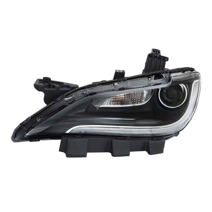 DURAFORCE Black Trim For Chrysler 200 2015-2017 Headlight Halogen Left/Driver W/LED DRL