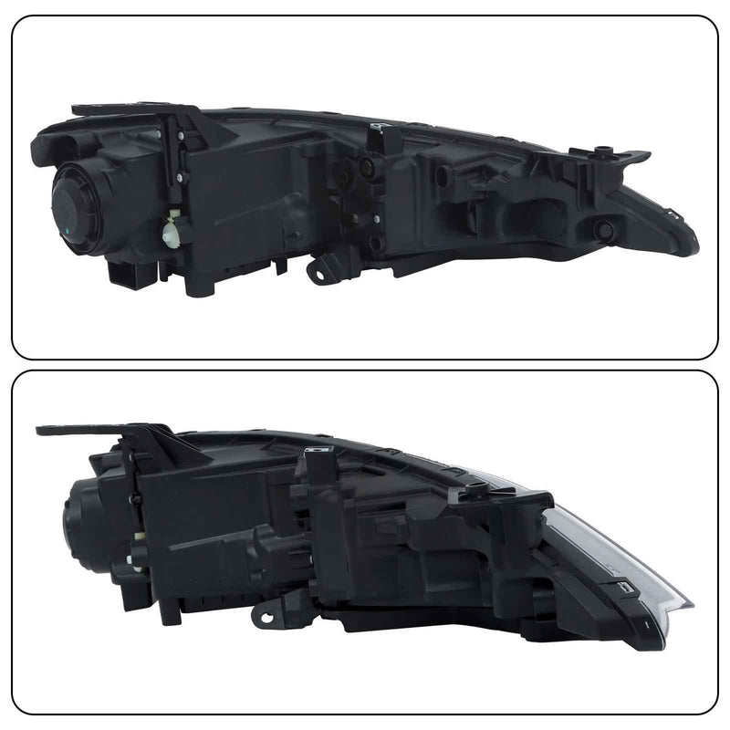 DURAFORCE Black Trim For Chrysler 200 2015-2017 Headlight Halogen Left/Driver W/LED DRL
