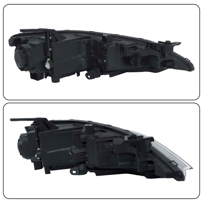 DURAFORCE Black Trim For Chrysler 200 2015-2017 Headlight Halogen Left/Driver W/LED DRL