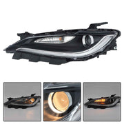 DURAFORCE Black Trim For Chrysler 200 2015-2017 Headlight Halogen Left/Driver W/LED DRL