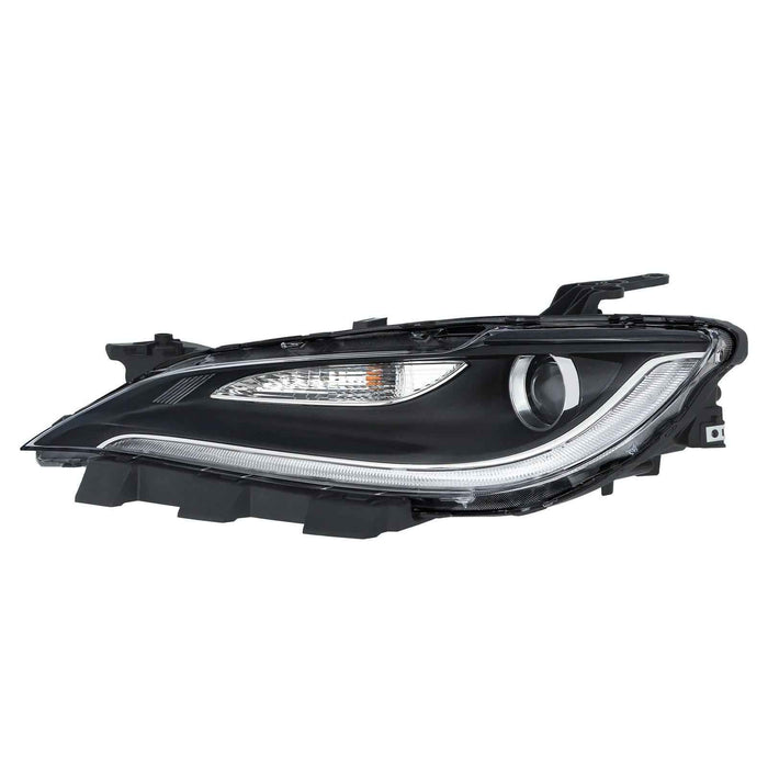 DURAFORCE Black Trim For Chrysler 200 2015-2017 Headlight Halogen Left/Driver W/LED DRL