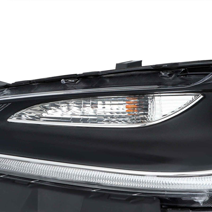 DURAFORCE Black Trim For Chrysler 200 2015-2017 Headlight Halogen Left/Driver W/LED DRL
