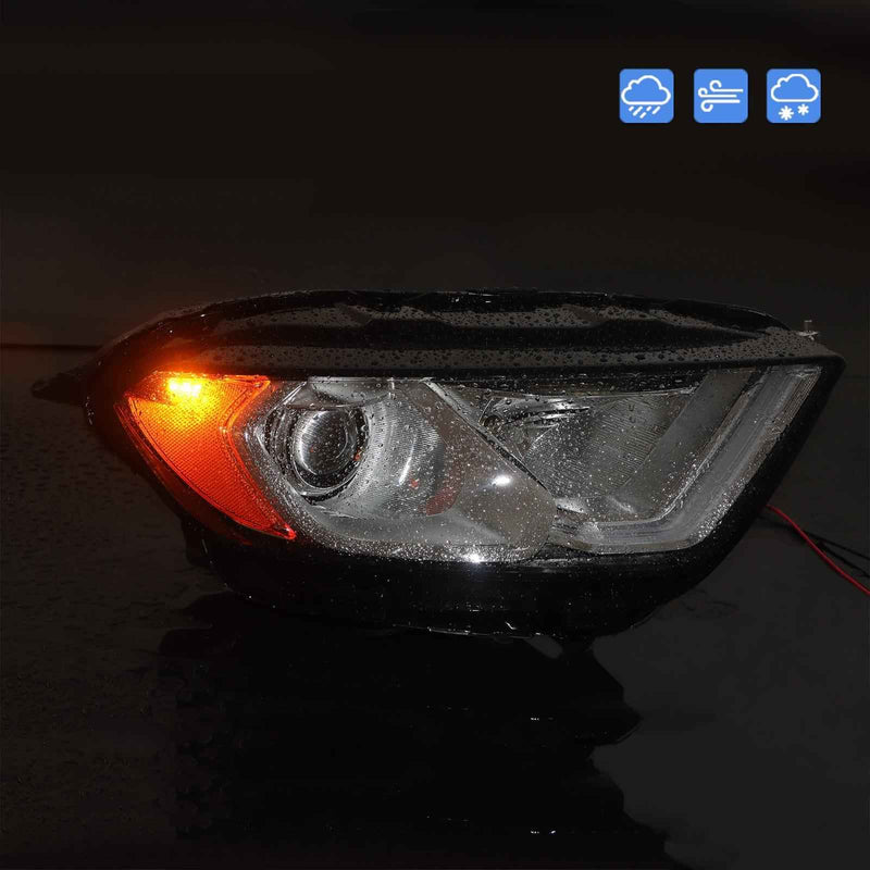 DURAFORCE Headlight For Ford EcoSport 2018-2023 Halogen W/LED DRL Right/RH Chrome Housing