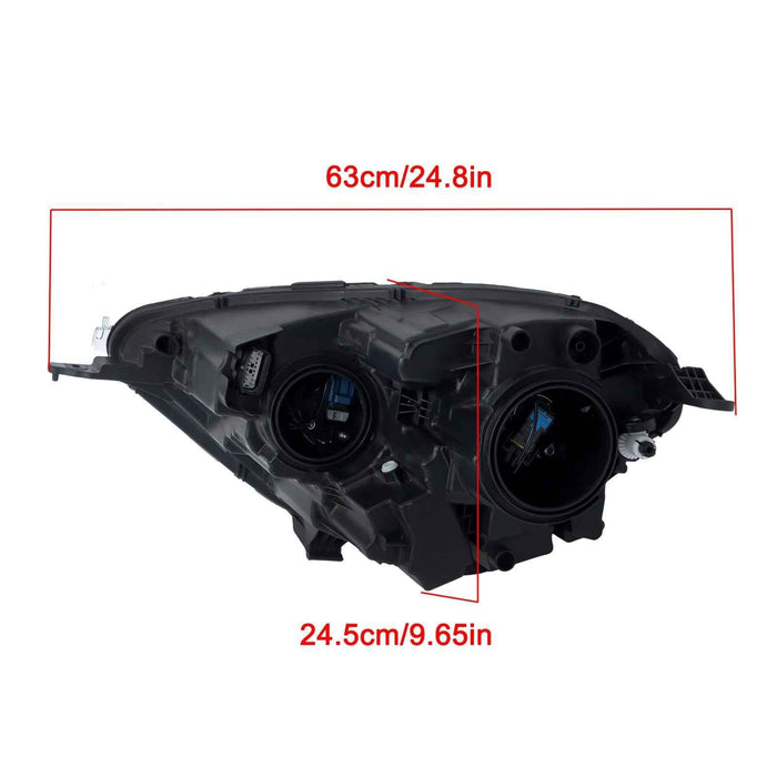 DURAFORCE Headlight For Ford EcoSport 2018-2023 Halogen W/LED DRL Right/RH Chrome Housing