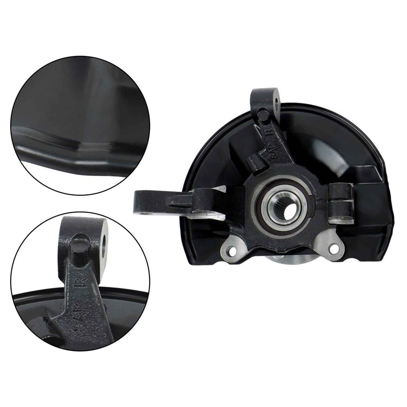 DURAFORCE Front Steering Knuckle + Wheel Hub Bearings For Jeep Compass Sport Utility 07-17